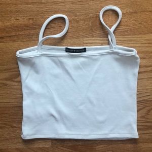 Brandy Melville White Cropped Tank Top